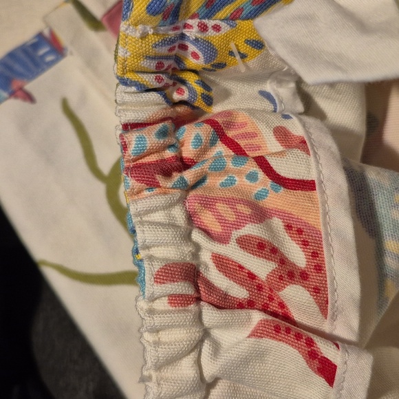 Talbots Petites women's size 16W fish & coral design wide leg pants, twill NWT - Picture 7 of 11